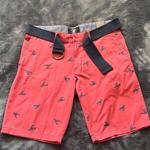 Beverly Hills Polo Club Red Flat Front Shorts
